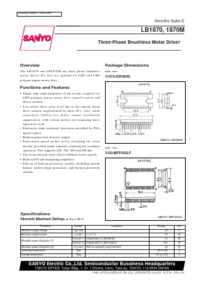 LB1870M Datasheet PDF SANYO -> Panasonic