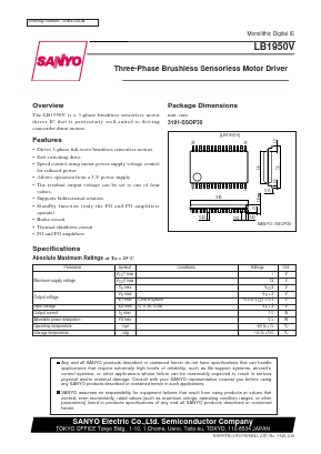 LB1950 Datasheet PDF SANYO -> Panasonic