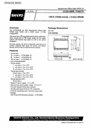 LC36128ML-70 Datasheet PDF SANYO -> Panasonic