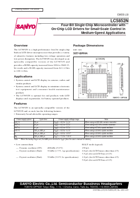LC5852N Datasheet PDF SANYO -> Panasonic