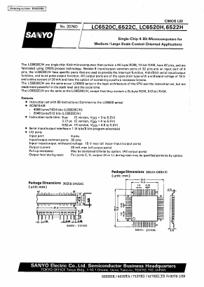 LC6520C Datasheet PDF SANYO -> Panasonic