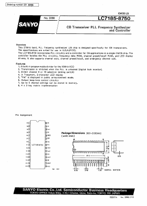 LC7185-8750 Datasheet PDF SANYO -> Panasonic