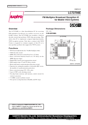 LC72708 Datasheet PDF SANYO -> Panasonic