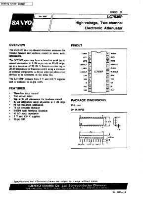 LC7535P Datasheet PDF SANYO -> Panasonic