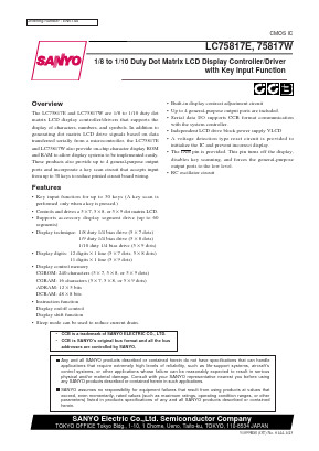 LC75817E Datasheet PDF SANYO -> Panasonic