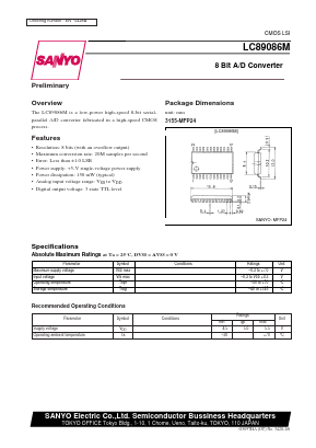 LC89086M Datasheet PDF SANYO -> Panasonic