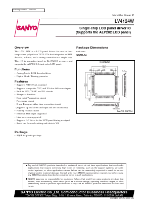 LV4124W Datasheet PDF SANYO -> Panasonic