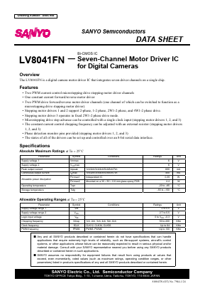 LV8041FN Datasheet PDF SANYO -> Panasonic