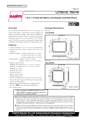 LC75811W Datasheet PDF SANYO -> Panasonic