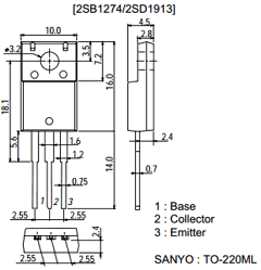 2SB1274S Datasheet PDF SANYO -> Panasonic