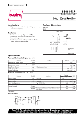 SB01-05 Datasheet PDF SANYO -> Panasonic