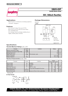 SB05-05P Datasheet PDF SANYO -> Panasonic