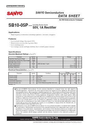 SB10-05P Datasheet PDF SANYO -> Panasonic