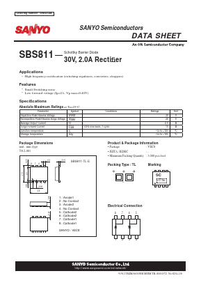 SBS811 Datasheet PDF SANYO -> Panasonic