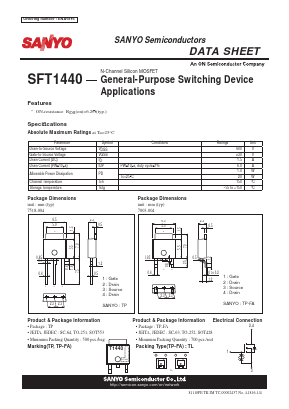 SFT1440 Datasheet PDF SANYO -> Panasonic