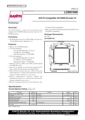 LC895196K Datasheet PDF SANYO -> Panasonic