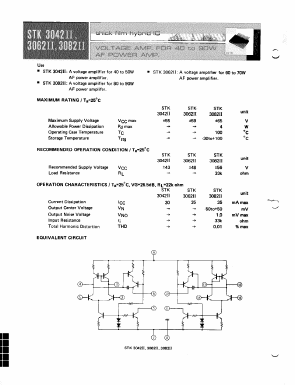 STK3062II Datasheet PDF SANYO -> Panasonic