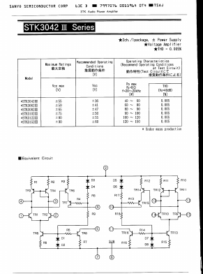 STK3082III Datasheet PDF SANYO -> Panasonic