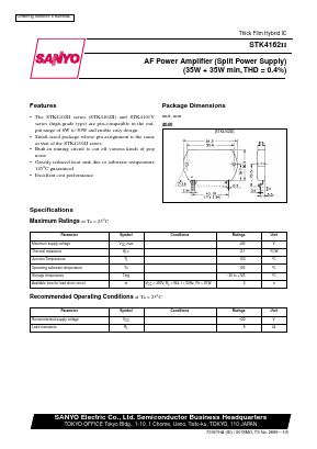 STK4162II Datasheet PDF SANYO -> Panasonic