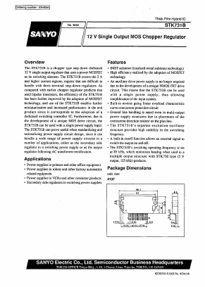 STK731B Datasheet PDF SANYO -> Panasonic