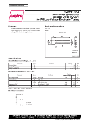 SVC211 Datasheet PDF SANYO -> Panasonic