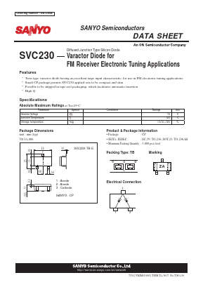 SVC230 Datasheet PDF SANYO -> Panasonic
