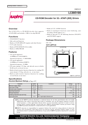 LC895198 Datasheet PDF SANYO -> Panasonic