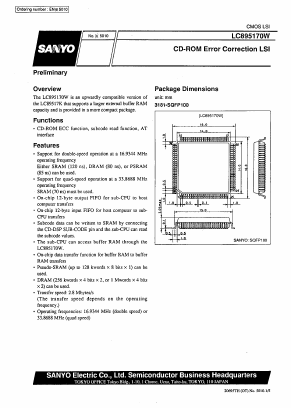 LC895170W Datasheet PDF SANYO -> Panasonic