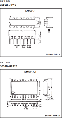 LM7001JM Datasheet PDF SANYO -> Panasonic