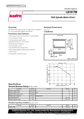LB1817M Datasheet PDF SANYO -> Panasonic
