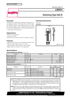LB9051 Datasheet PDF SANYO -> Panasonic