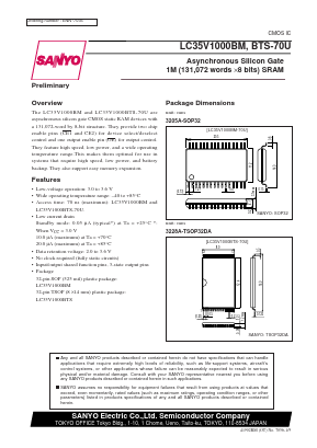 LC35V1000BTS-70U Datasheet PDF SANYO -> Panasonic