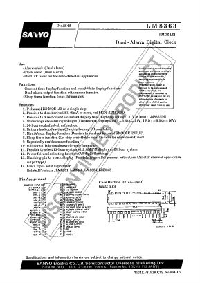 LM8363S Datasheet PDF SANYO -> Panasonic