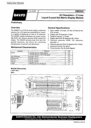 DM2023-1HL7 Datasheet PDF SANYO -> Panasonic