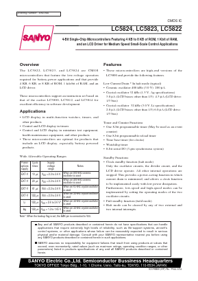LC5822 Datasheet PDF SANYO -> Panasonic