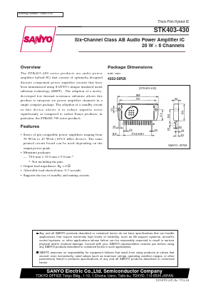 STK403-450 Datasheet PDF SANYO -> Panasonic