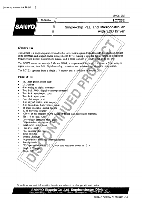 LC7232 Datasheet PDF SANYO -> Panasonic