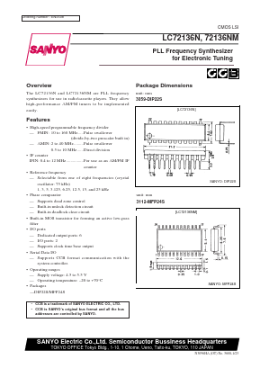 LC72136N Datasheet PDF SANYO -> Panasonic