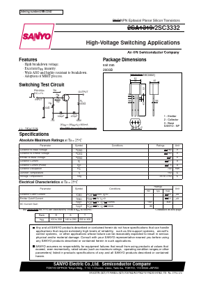 2SC3332 Datasheet PDF SANYO -> Panasonic