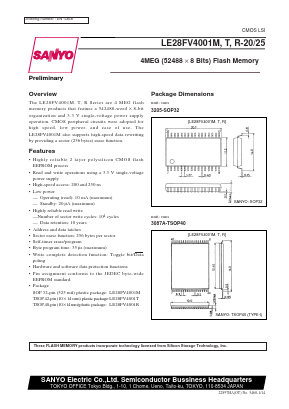 LE28FV4001M-20 Datasheet PDF SANYO -> Panasonic