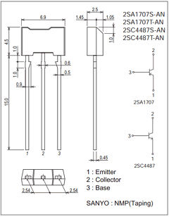 2SC4487T-AN Datasheet PDF SANYO -> Panasonic