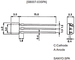SB007-03CPA Datasheet PDF SANYO -> Panasonic