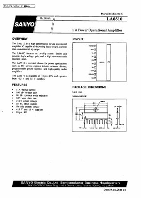 LA6510_OLD Datasheet PDF SANYO -> Panasonic