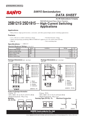 2SD1815S-TL-E Datasheet PDF SANYO -> Panasonic