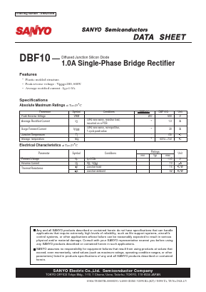 DBF10 Datasheet PDF SANYO -> Panasonic