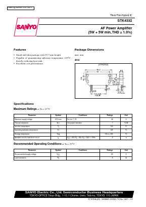 STK4332 Datasheet PDF SANYO -> Panasonic
