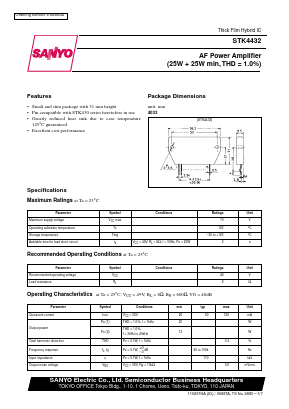 STK4432 Datasheet PDF SANYO -> Panasonic