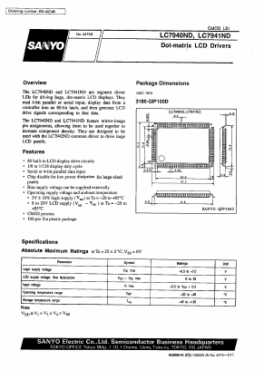 LC7941ND Datasheet PDF SANYO -> Panasonic