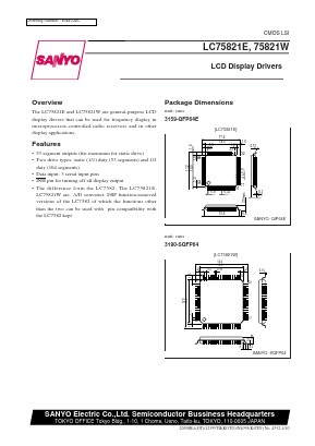 LC75821W Datasheet PDF SANYO -> Panasonic