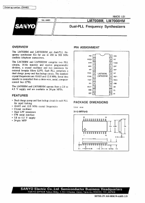 LM7008 Datasheet PDF SANYO -> Panasonic